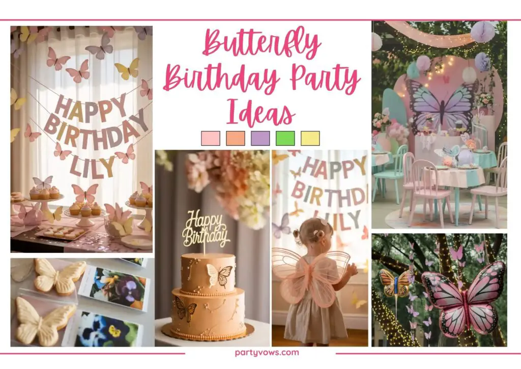 Butterfly birthday mood board