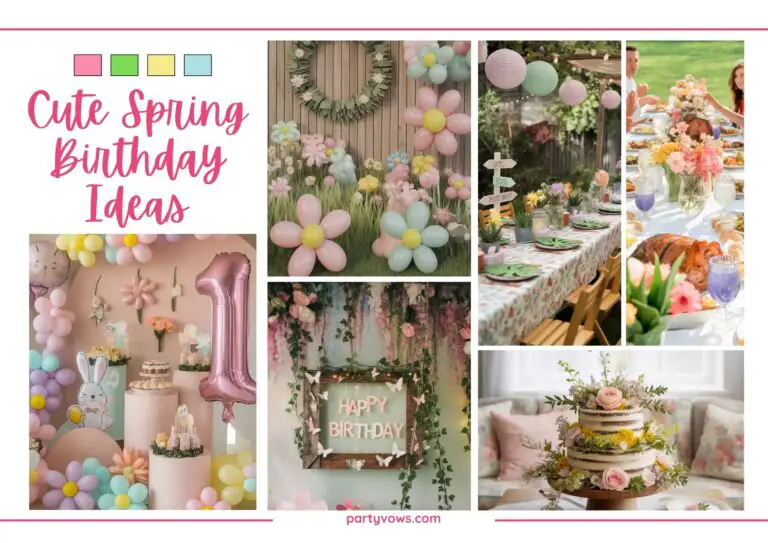 Spring birthday mood board