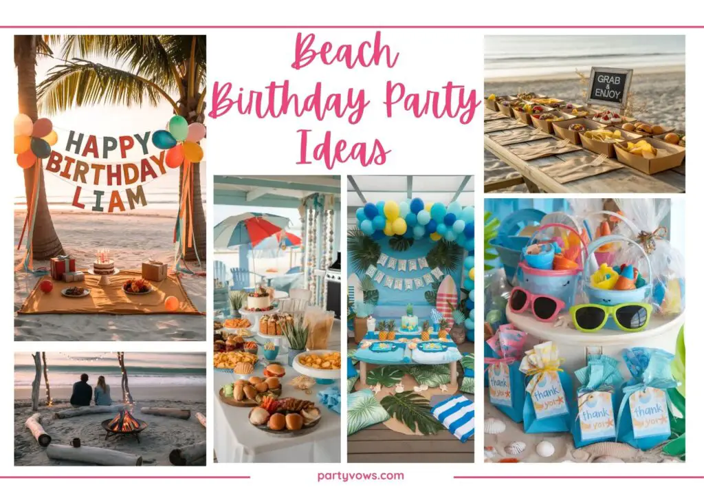 beach birthday mood board