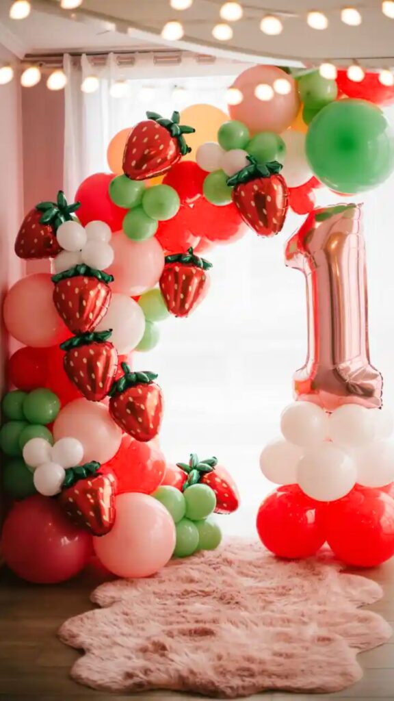 berry first birthday decor