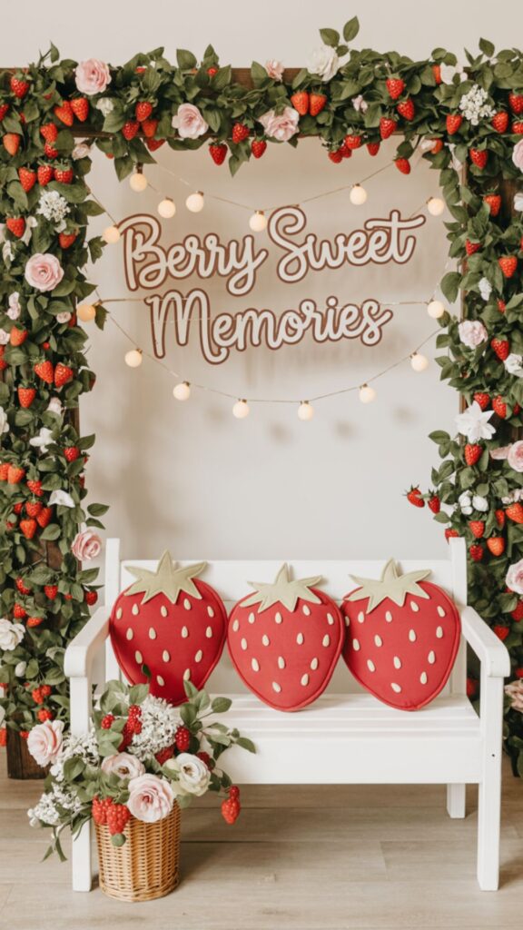 berry first birthday photo booth