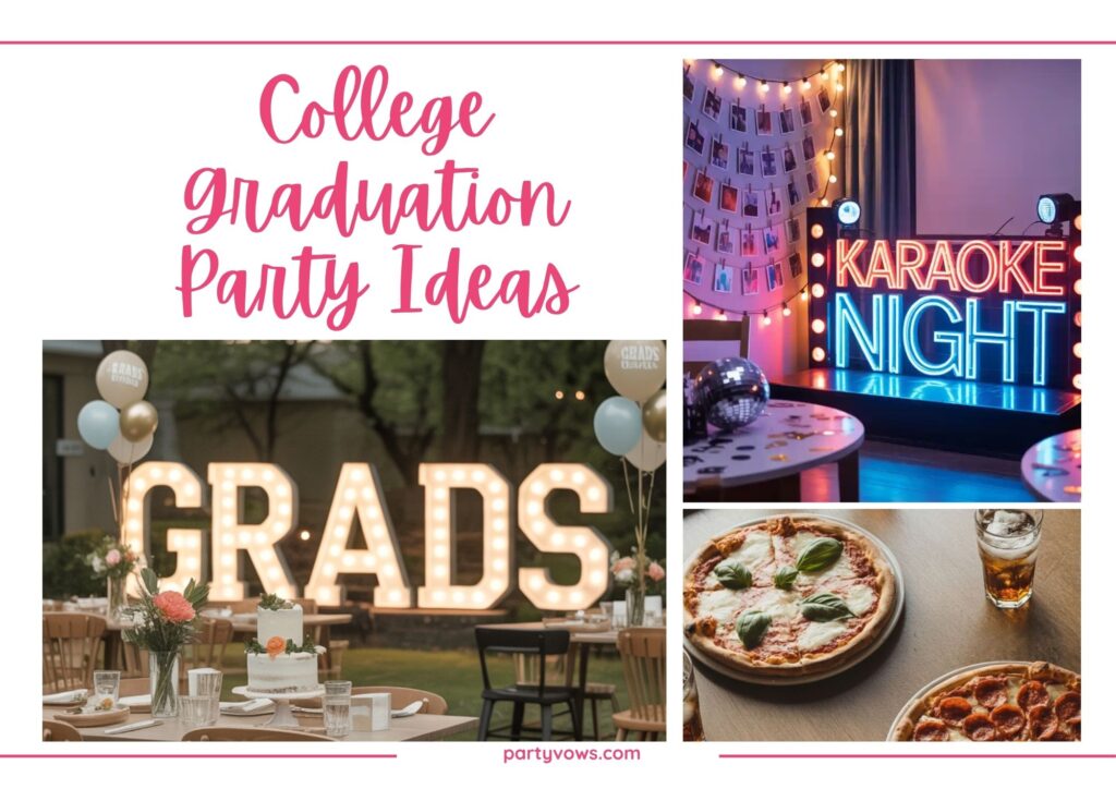 college graduation party mood board