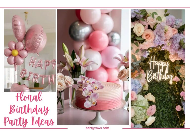 floral birthday mood board