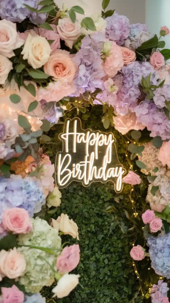 floral photo booth