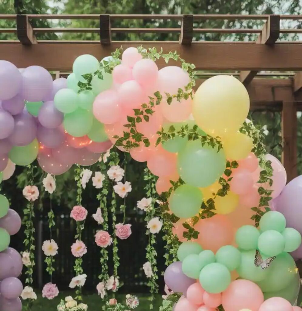 garden birthday balloon
