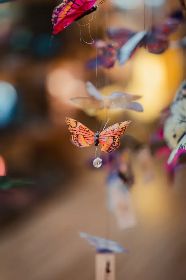 hanging butterfly decor