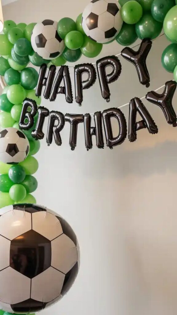soccer birthday decor