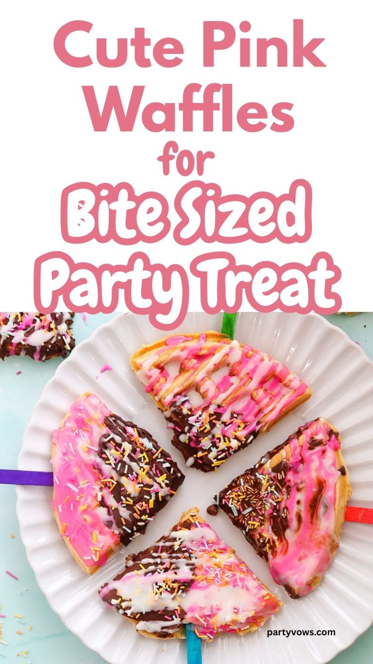 Cute Pink Waffle Pops for Party Dessert