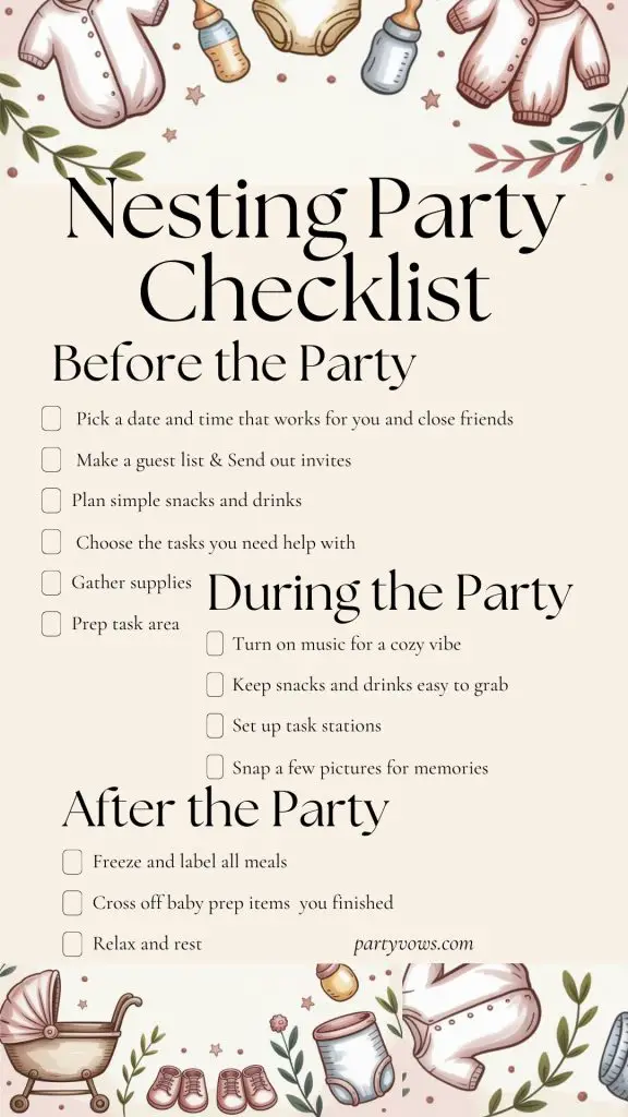 nesting party checklist