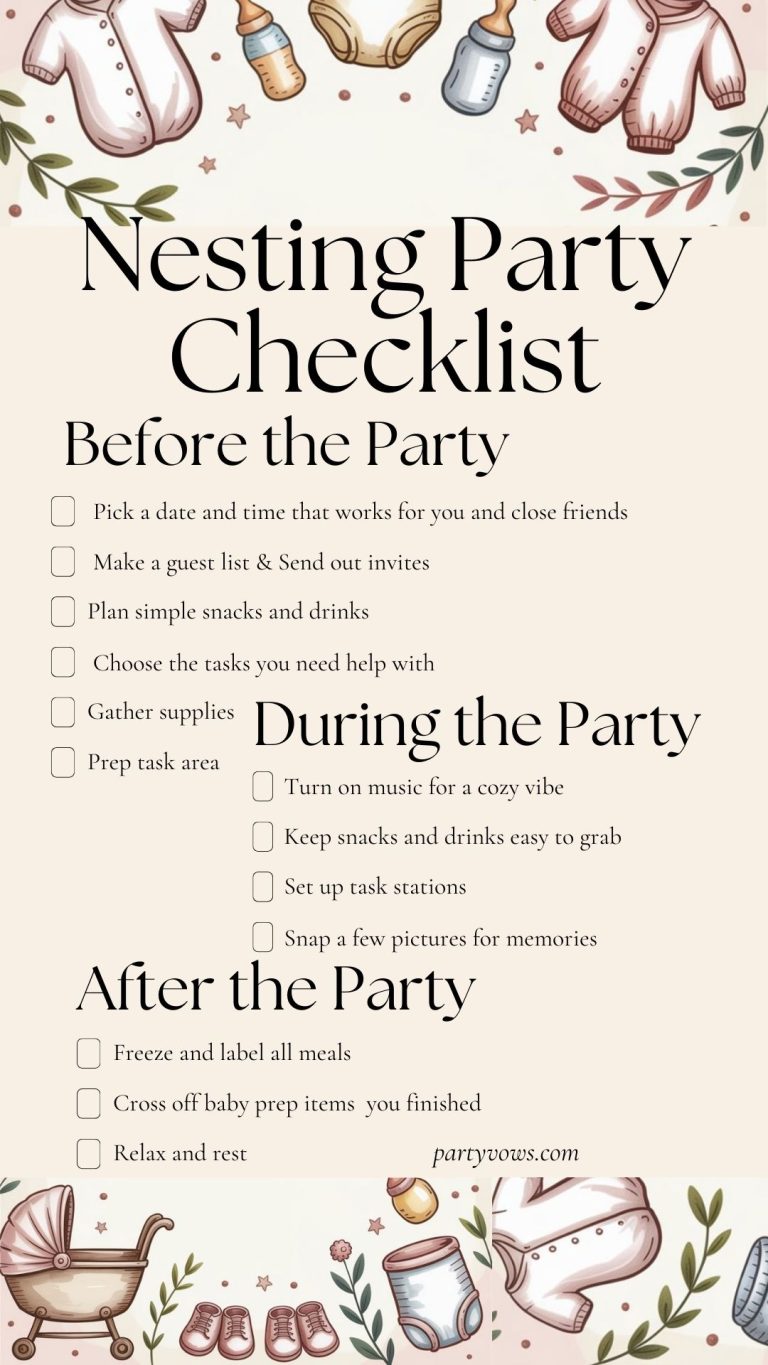 nesting party checklist