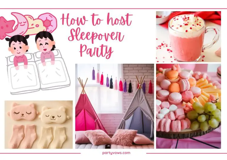 sleepover party mood board