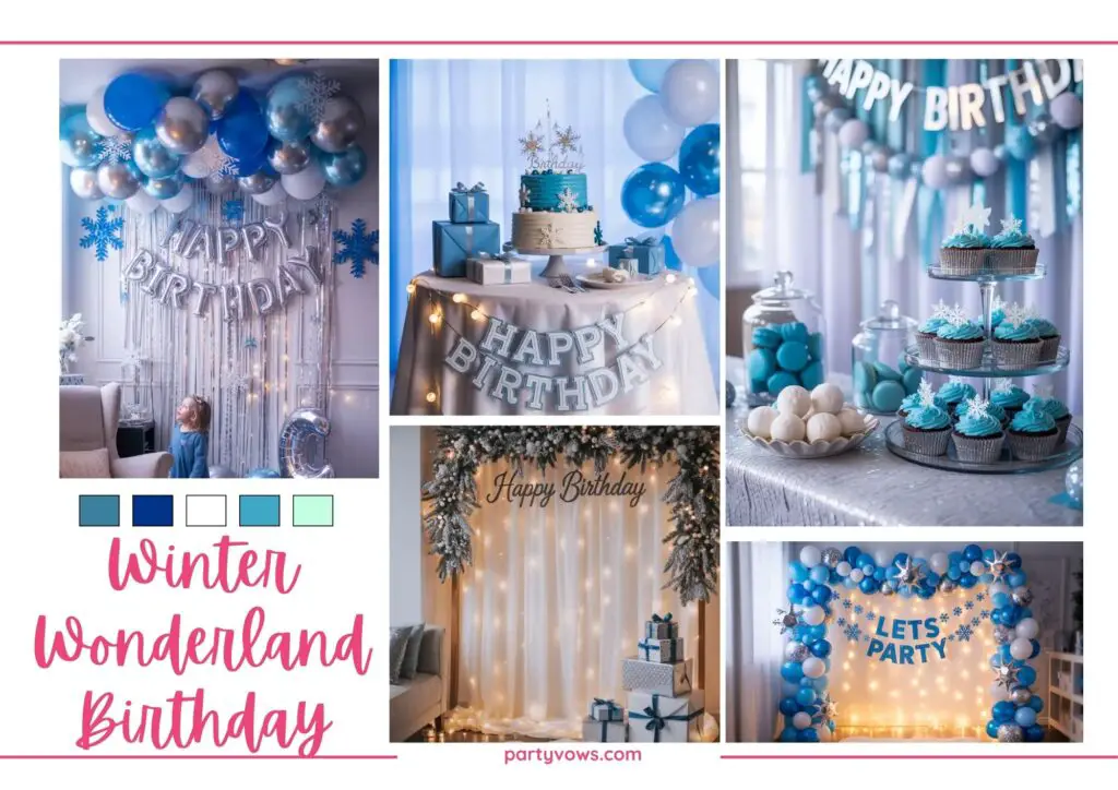 winter wonderland party mood board
