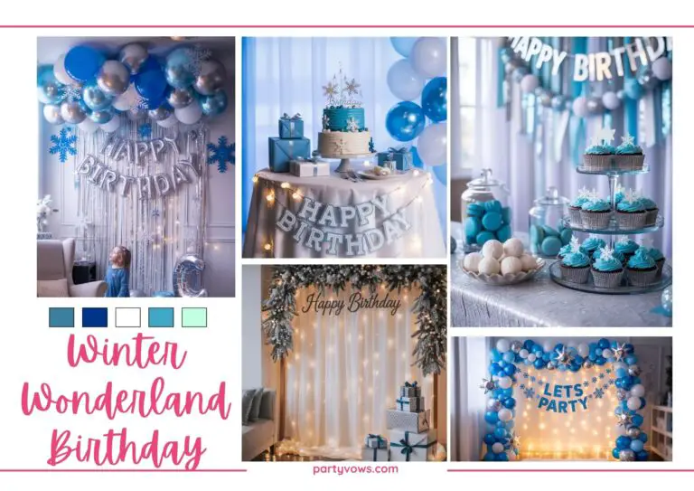 winter wonderland party mood board