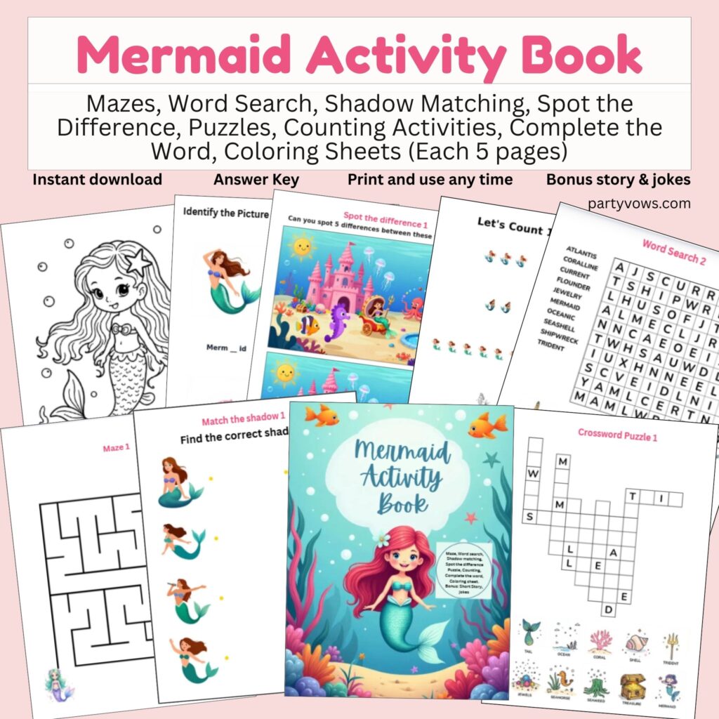 Mermaid Activity Book