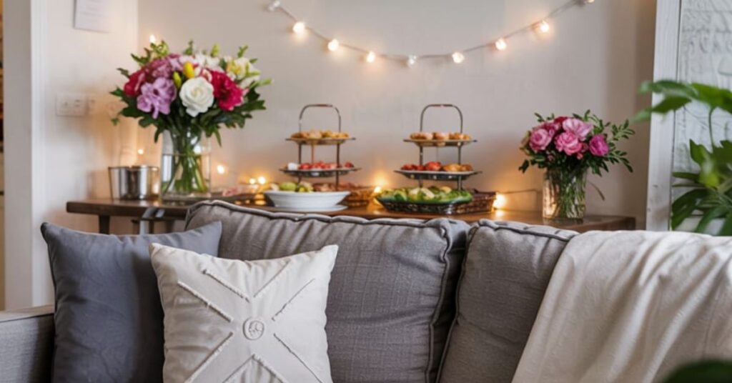 food table setup