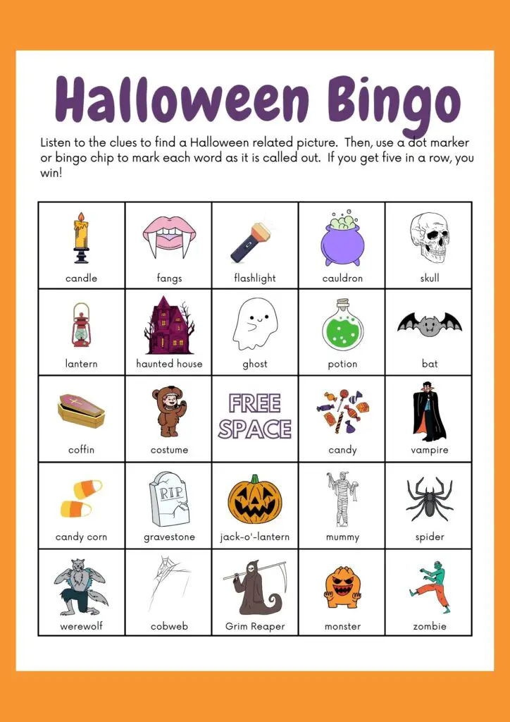 Halloween bingo printable
