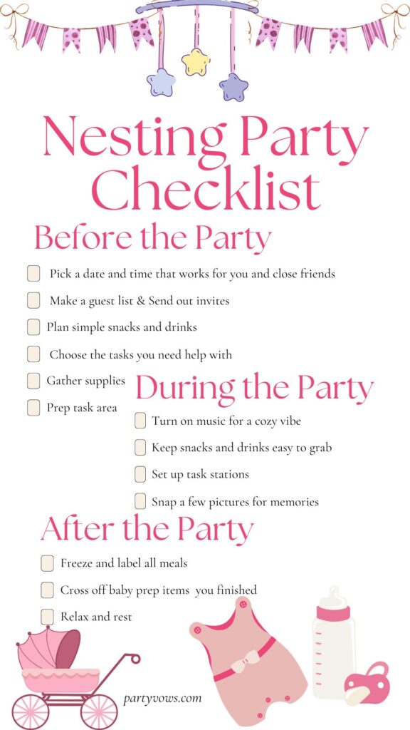 nesting party checklist
