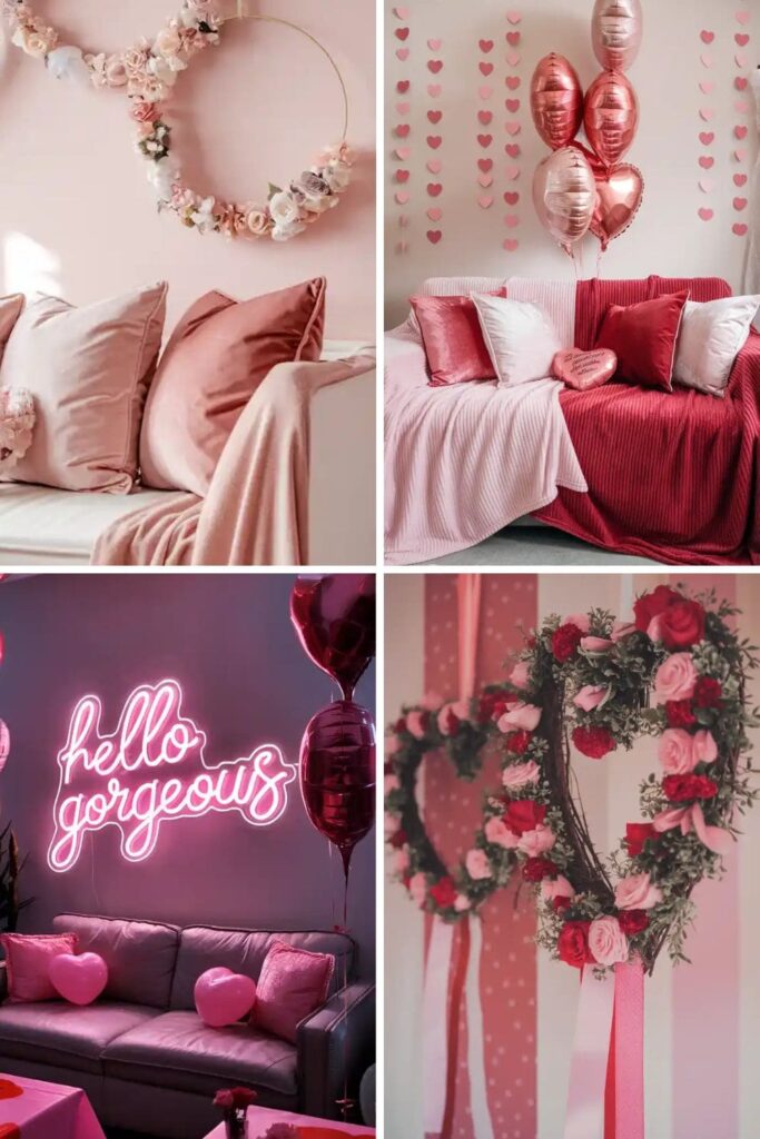 Galentines party seating space decor