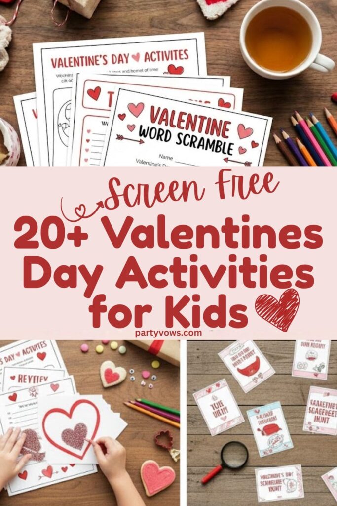 Screen free Valentines Day Activities for kids 