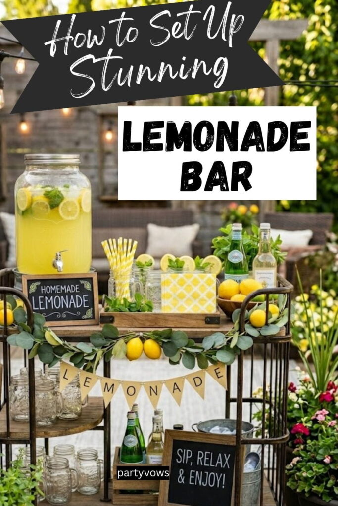 How to setup lemonade bar