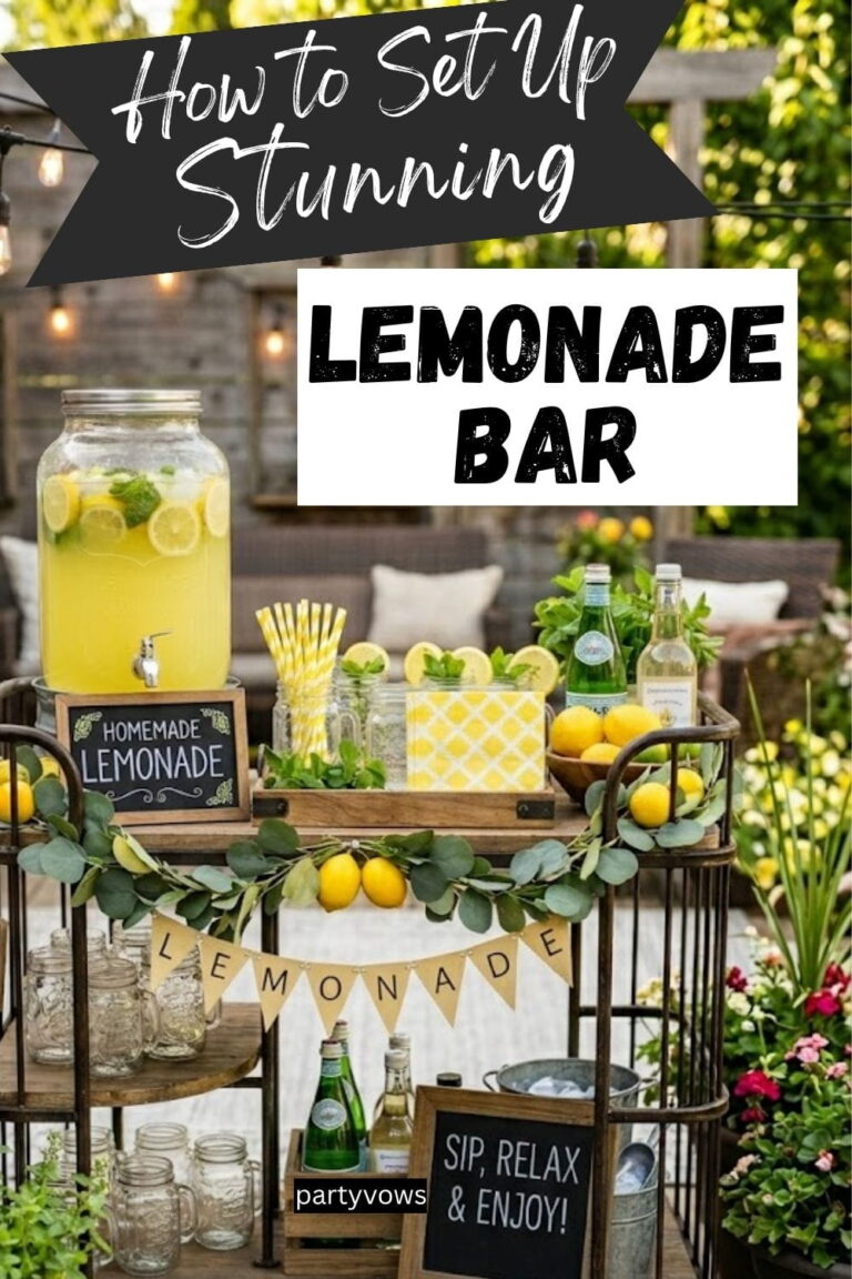 How to setup lemonade bar