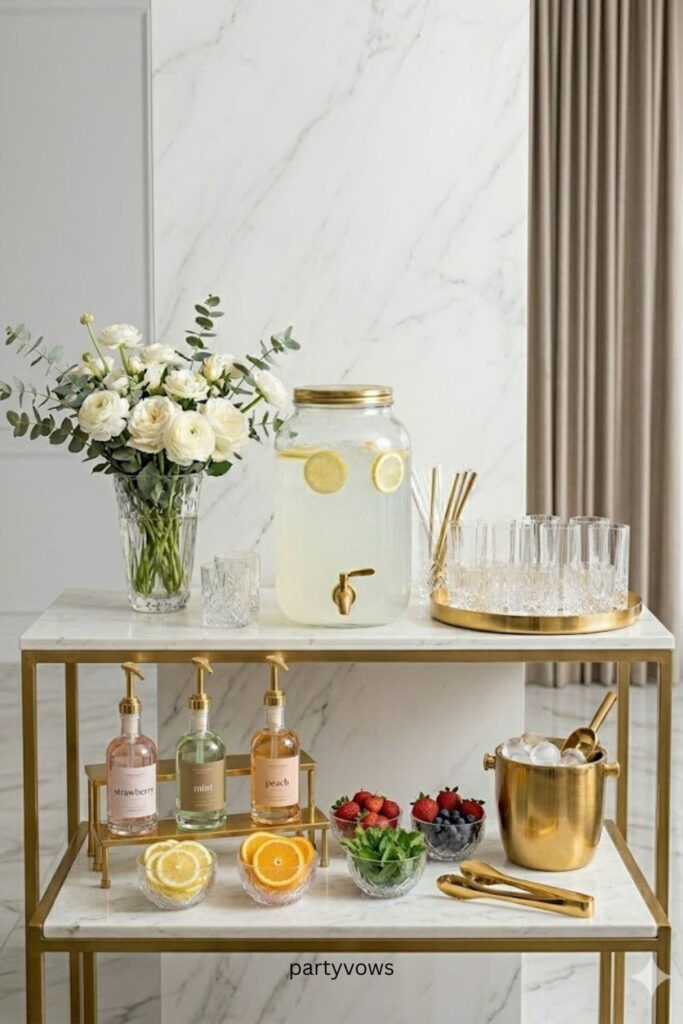 elegant lemonade bar