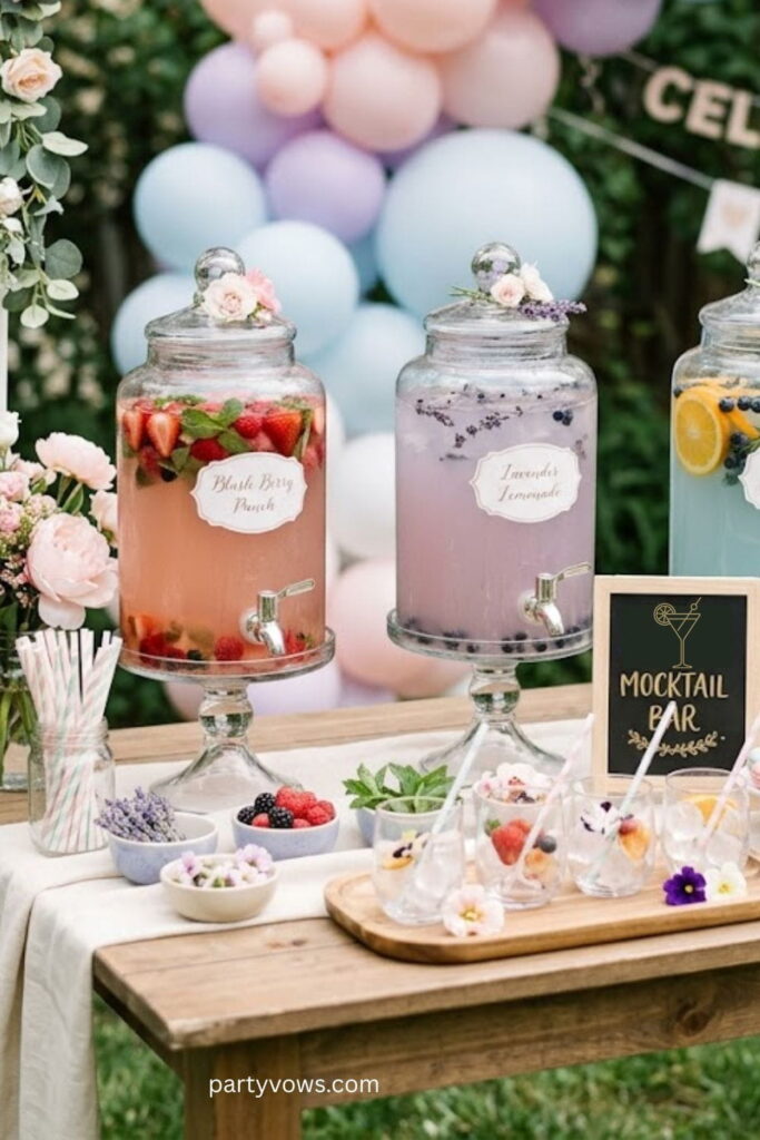 pastel mocktail bar