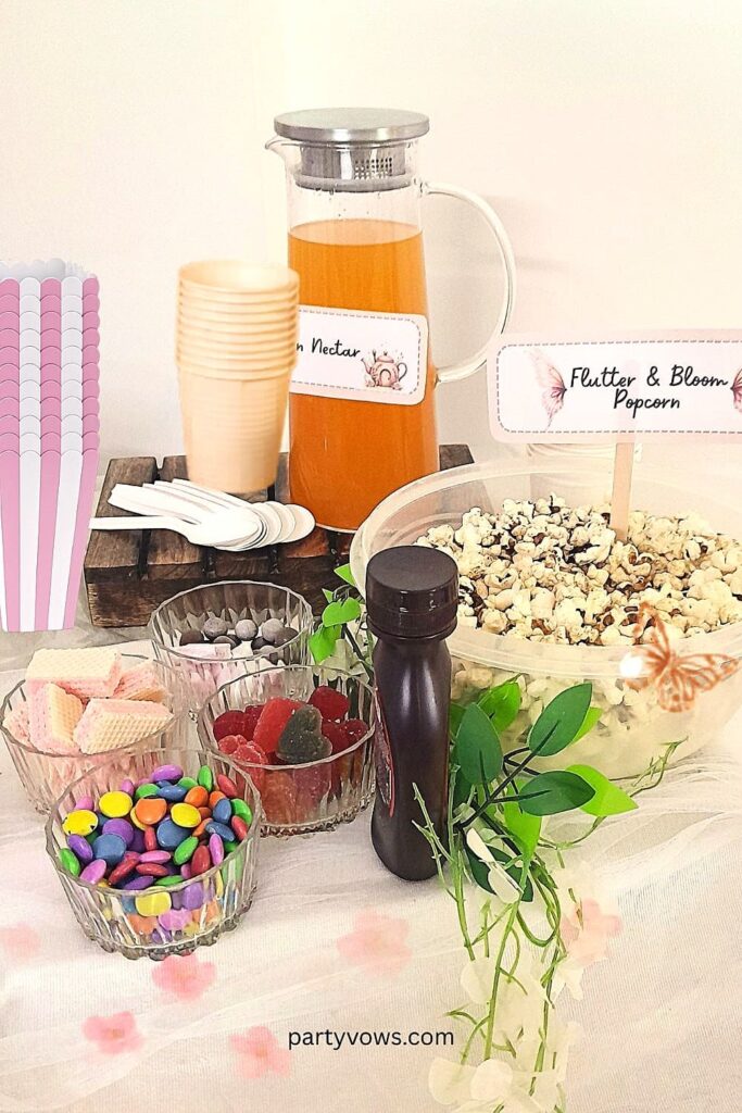 popcorn bar setup