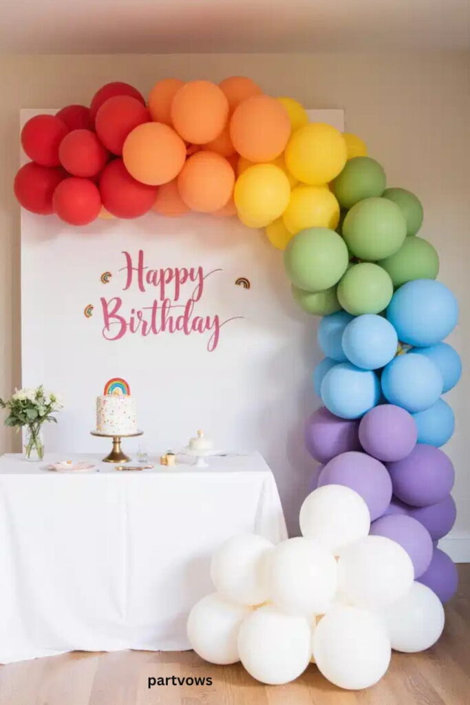 Rainbow First Birthday Theme