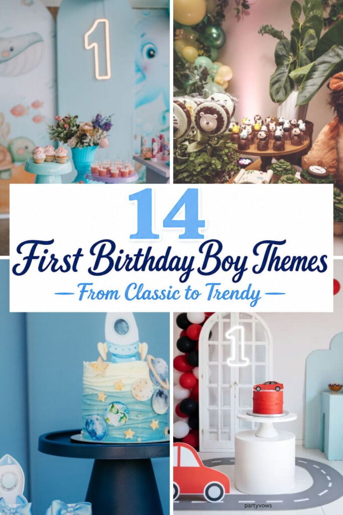 14 first birthday boy themes