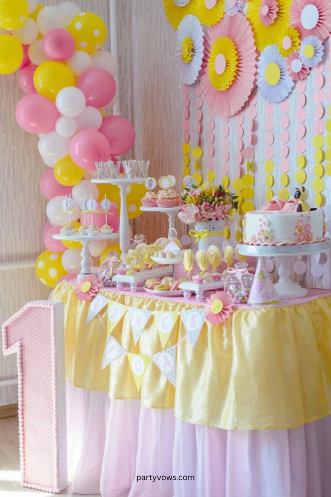 Bright First Birthday Table