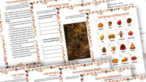 Fall Printable Games Bundle
