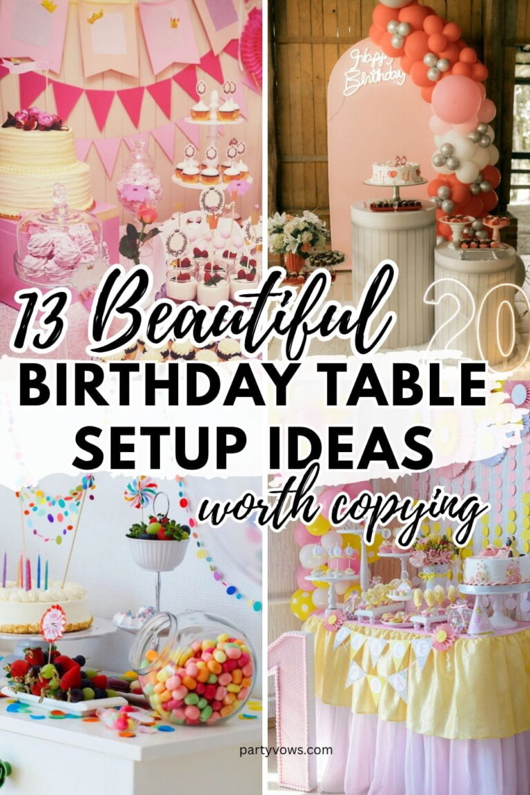 birthday table setup ideas