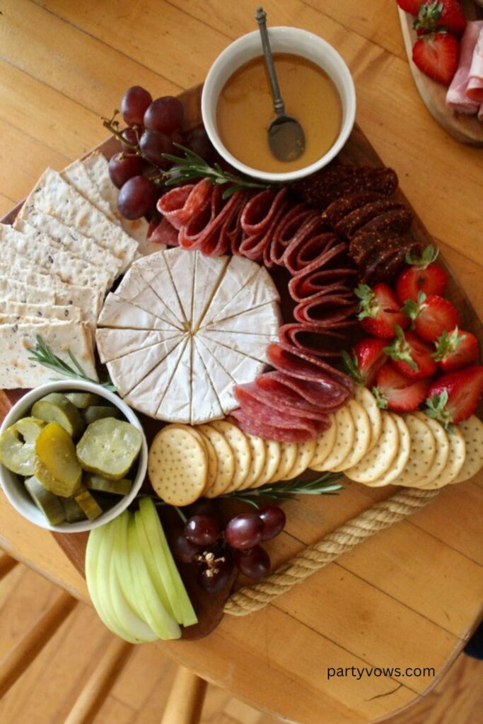 Brie and Salami Fall Charcuterie Board