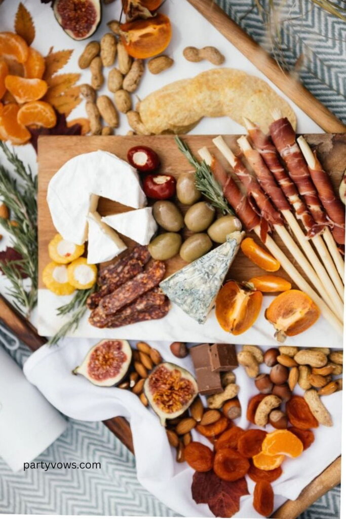 Prosciutto Wrapped Breadstick Fall Picnic Board