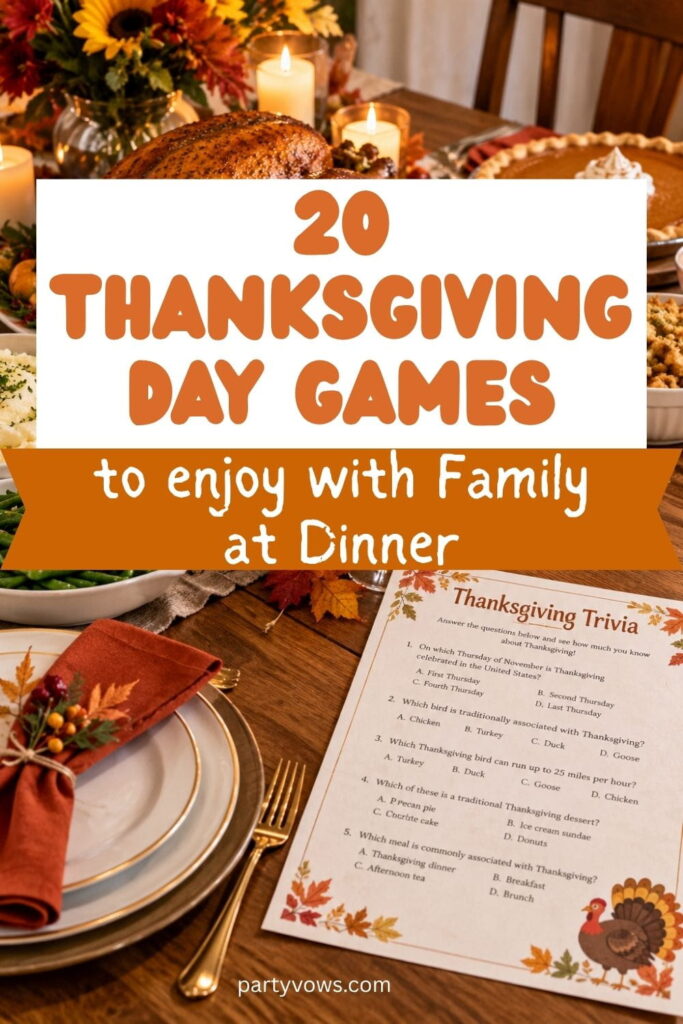 20 Thanksgiving Day Games to play with family at dinner